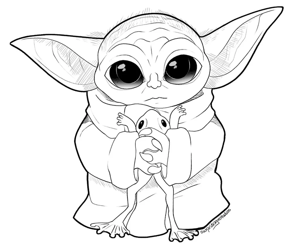 Yoda Zeichnung zum Zeichnen