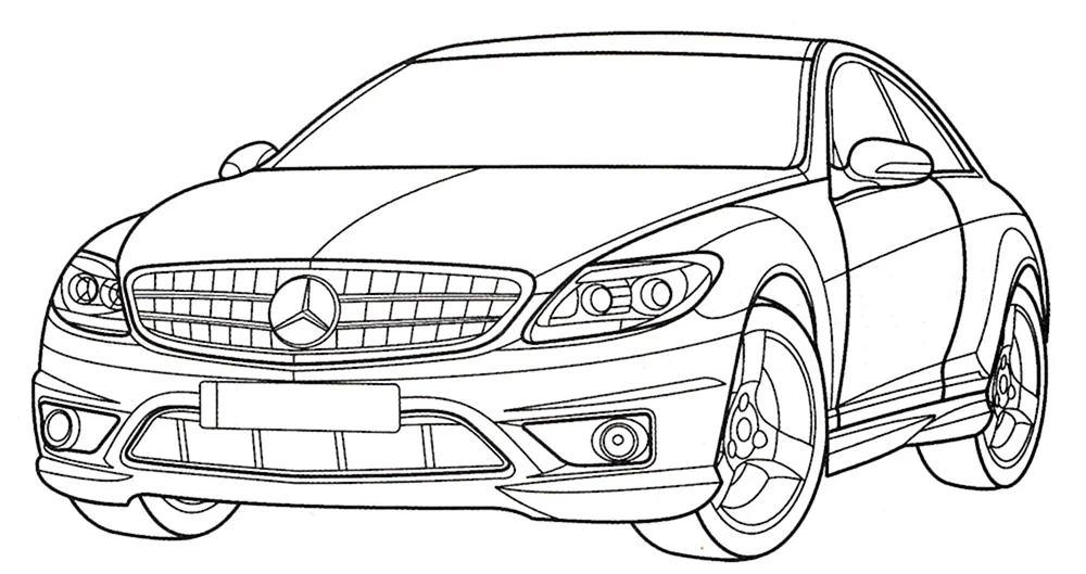 Mercedes e63 AMG ausmalen