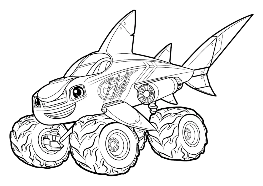 Malbuch Monstertruck Flash
