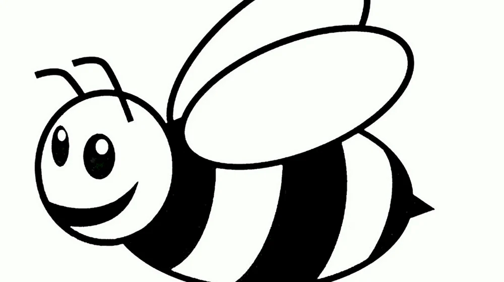 Beeeeee Zeichnung Ausmalen einer Biene für Kinder