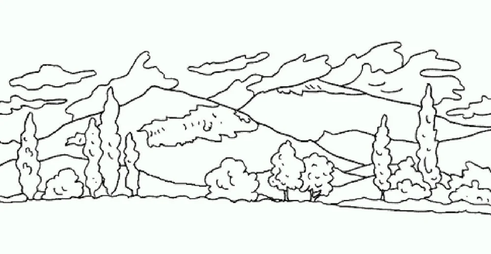 Silhouettenlandschaft