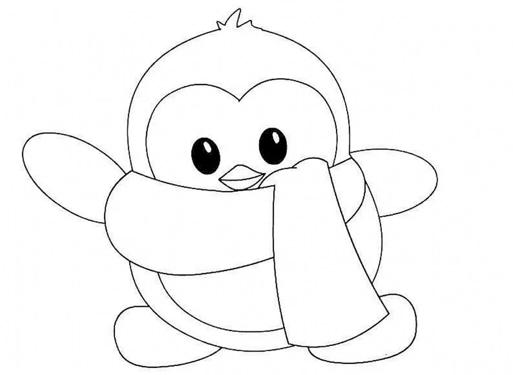Färben eines Pinguins