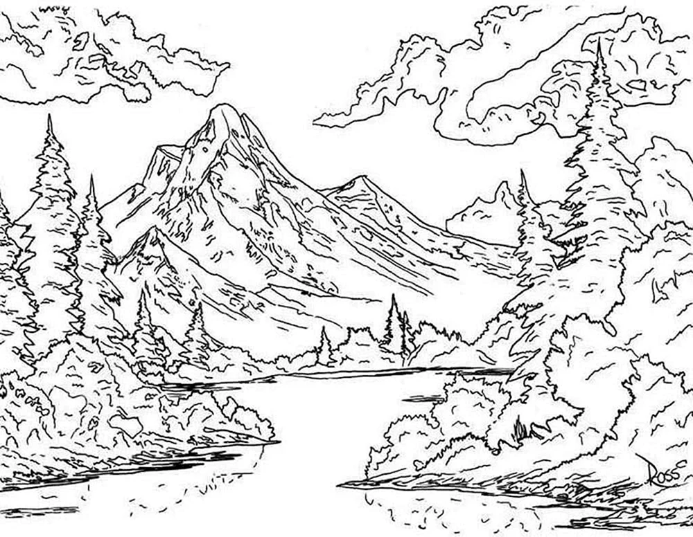 Landschaft zum Verbrennen ausmalen