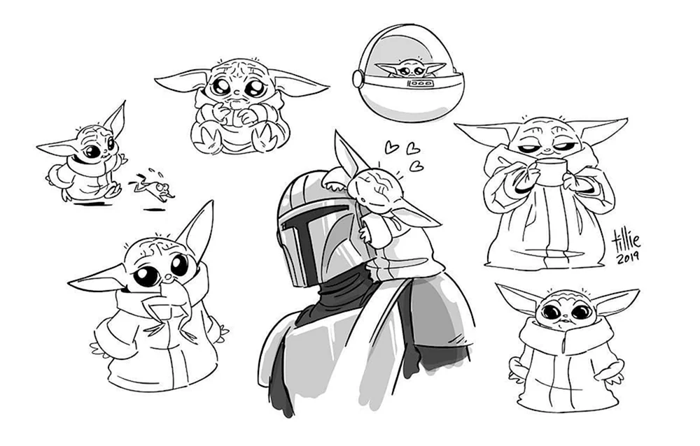 Star Wars Yoda Malbuch Baby