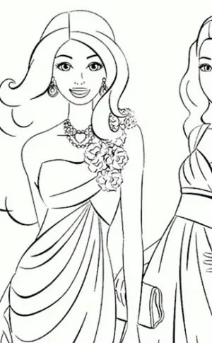 Ausmalen. Barbie