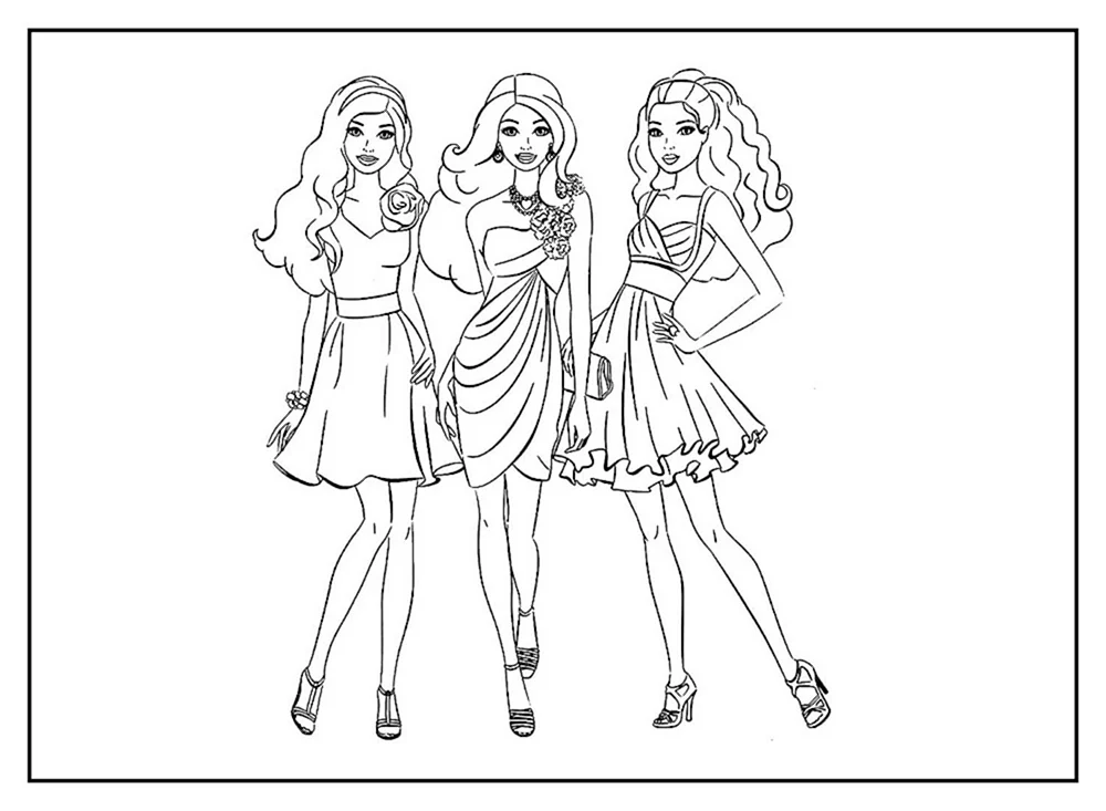 Malvorlagen. Barbie