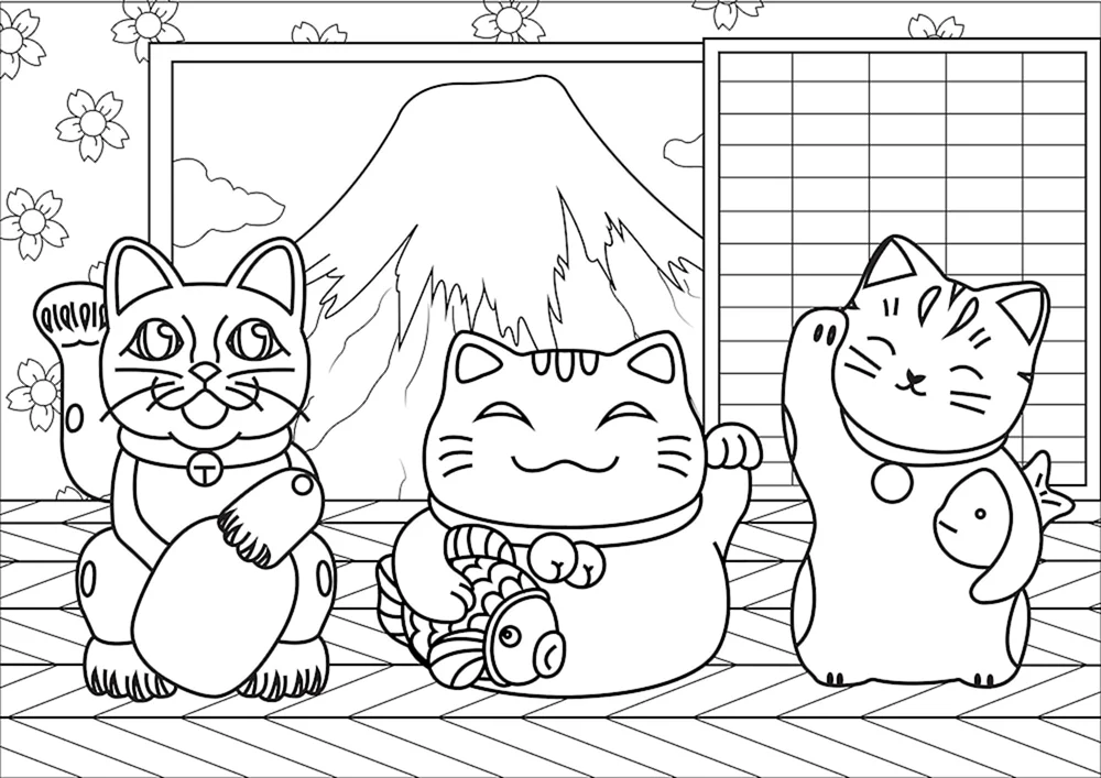 Katzen. Färben