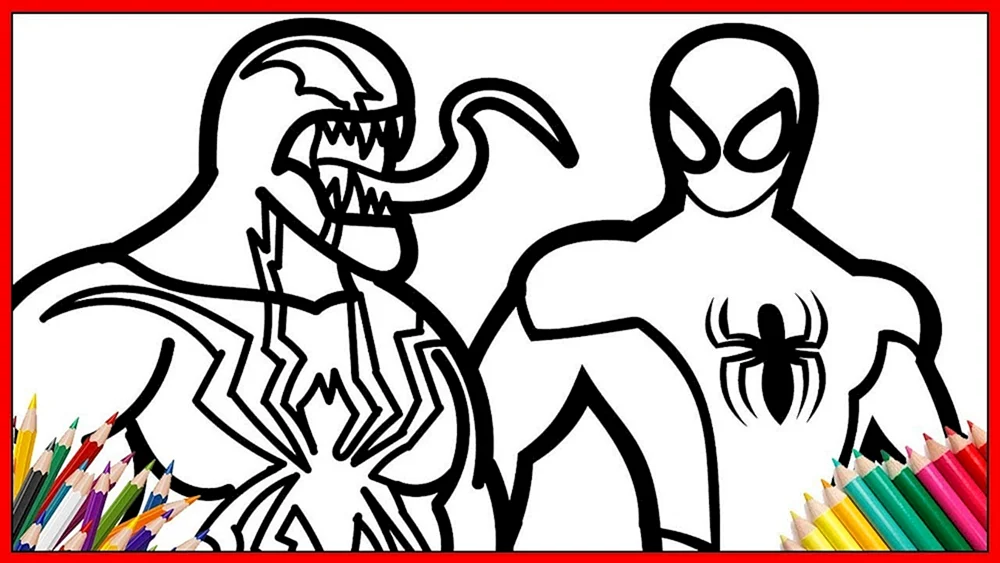 Spider-Man und Venom Färbung Spider-Man Carnage