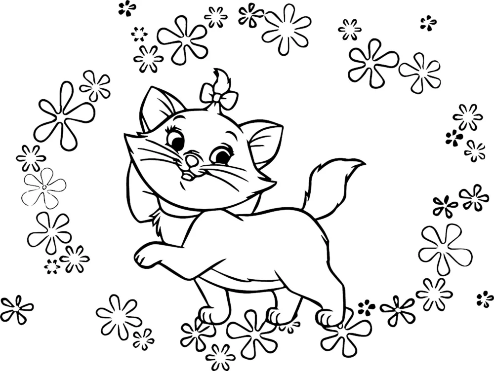 Färbung für Mädchen Kitty