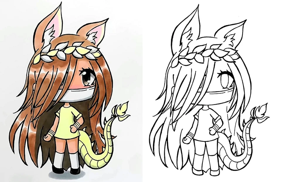 Gacha lief Ausmalbilder gacha lief Dämonen
