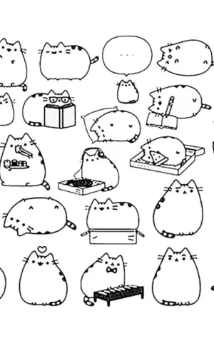 Kawaii Katze Pusheen Malvorlagen