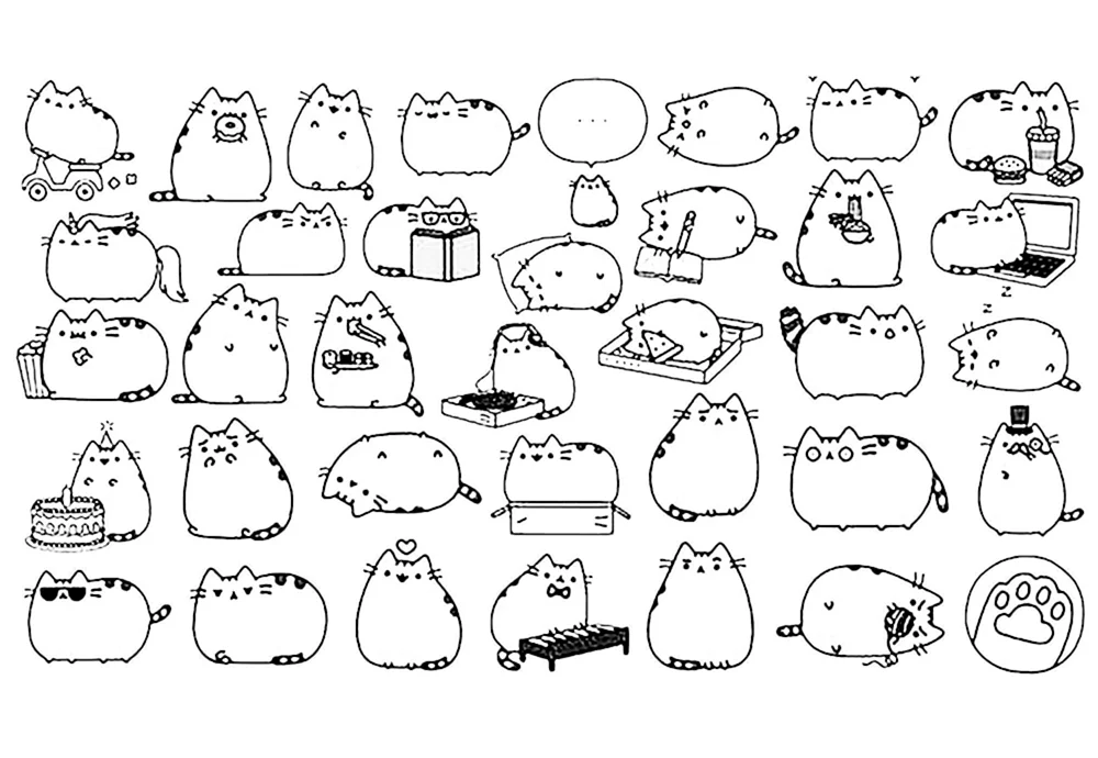 Kawaii Katze Pusheen Malvorlagen