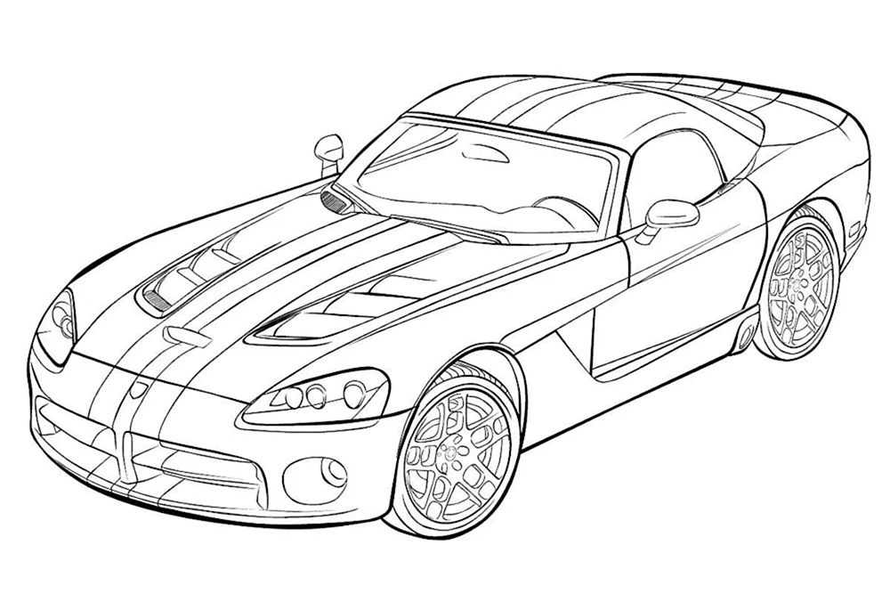 Autos ausmalen Dodge Viper