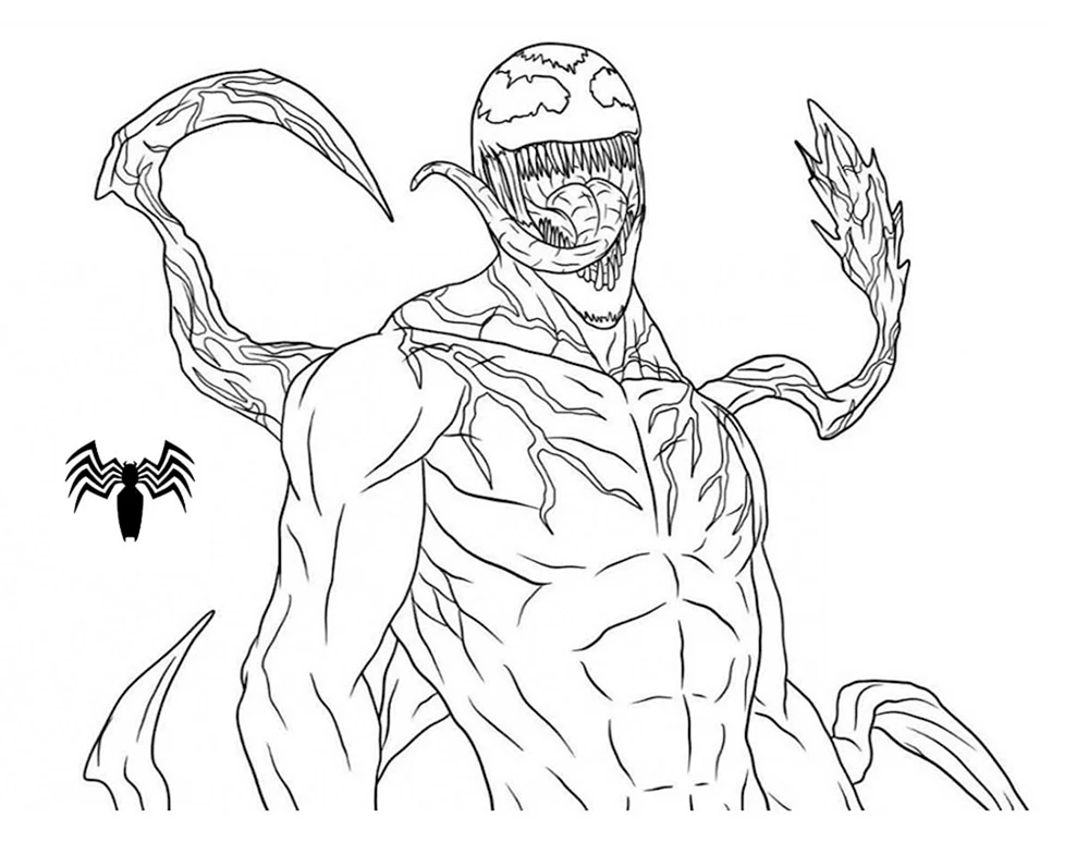 Spider-Man und Venom Färbung