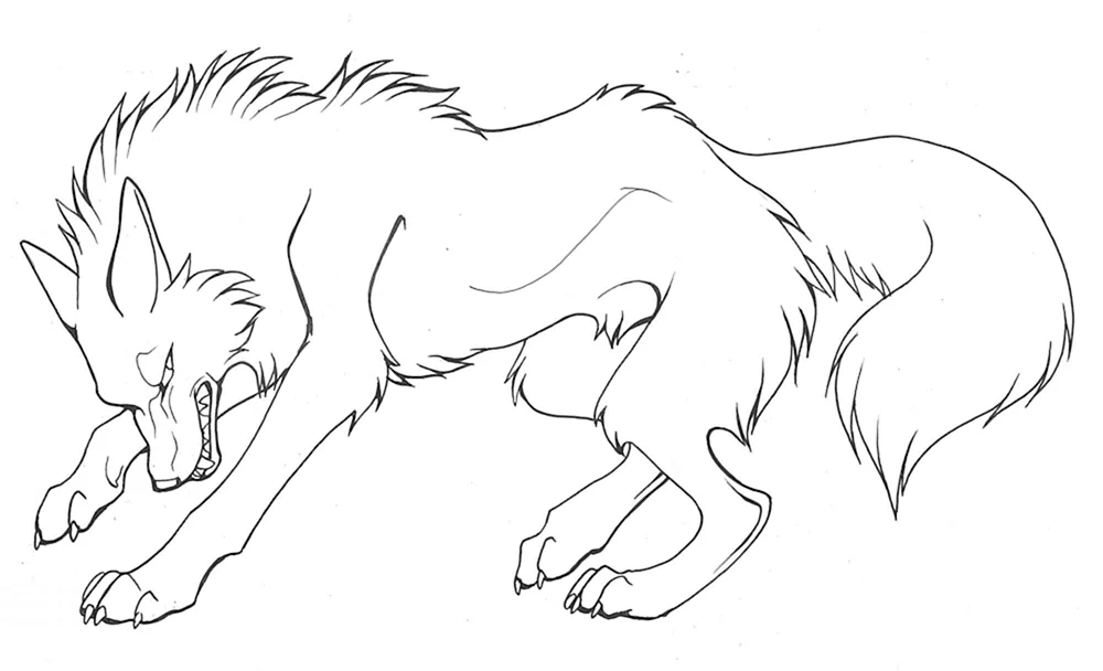 Wolf Ausmalen anime Wölfe