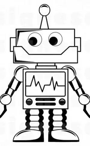 Ausmalen. Roboter