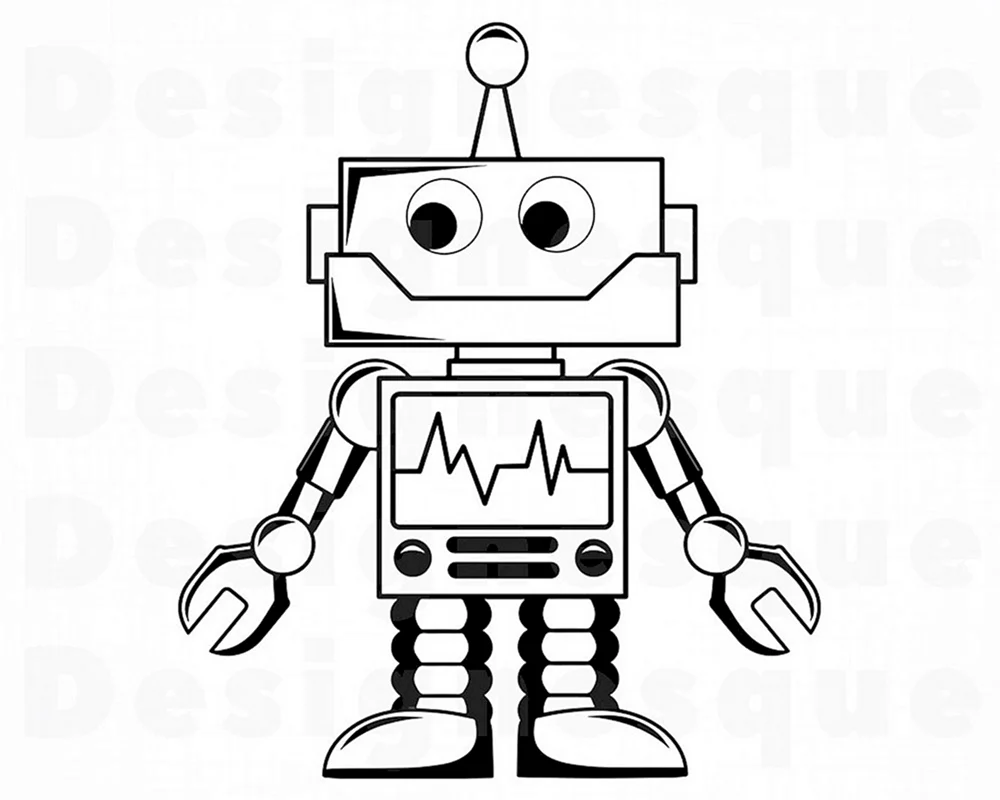 Ausmalen. Roboter