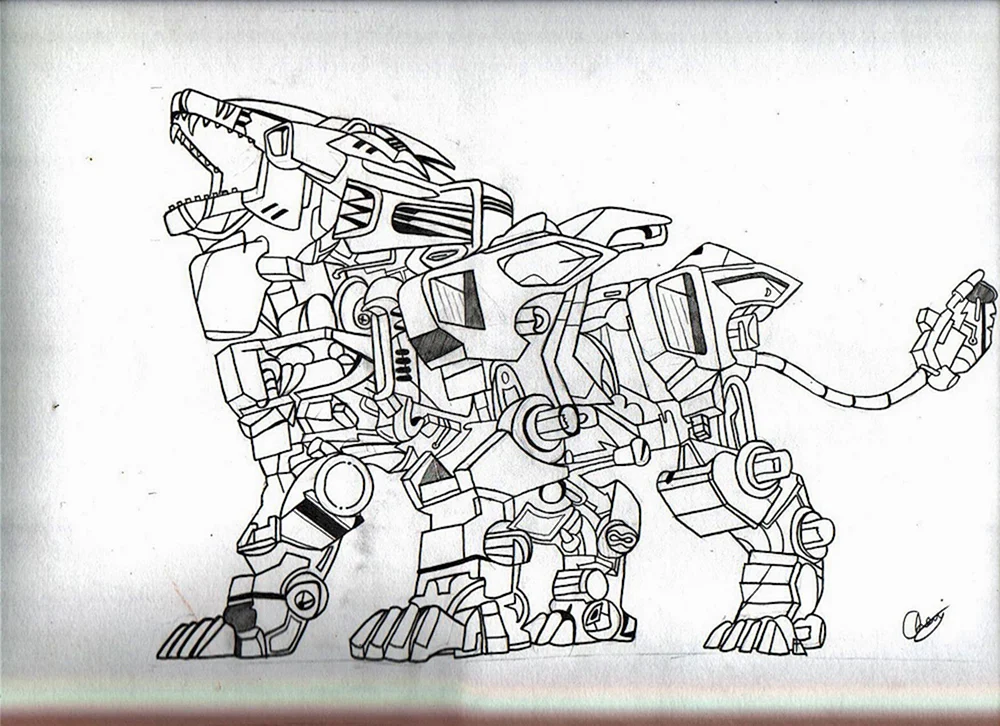 Roboter Skizze. Roboter