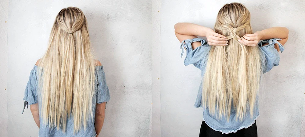 Flechtfrisuren mit offenem Haar