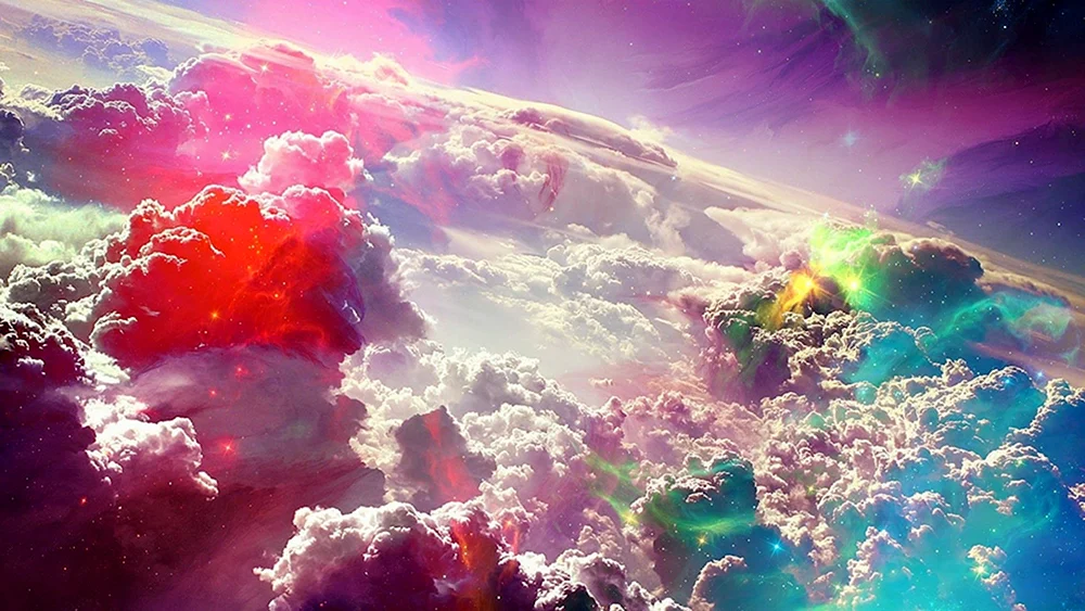 Farbige Wolken