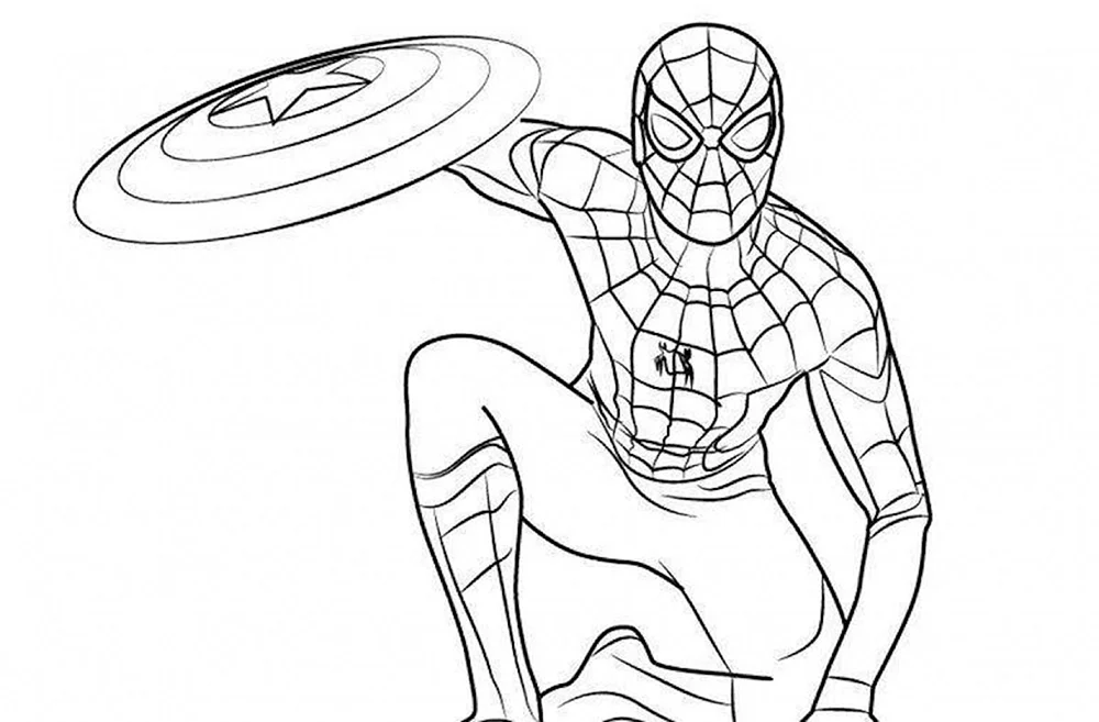 Iron Spider-Man Malbuch