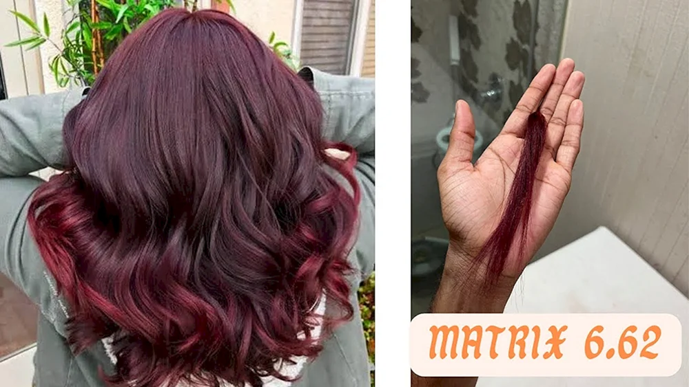 Rotviolett Color Haar