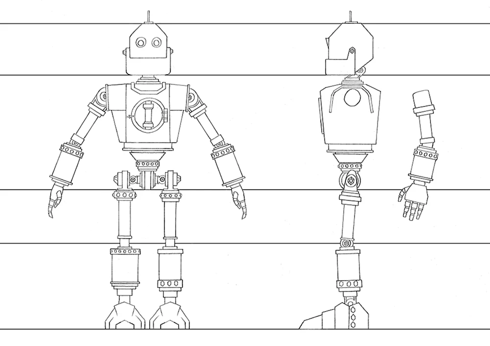 Roboter Referenz vorne und seitlich