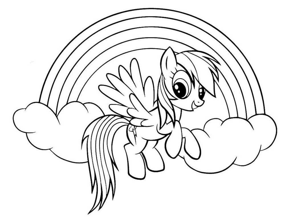 Rainbow Dash Ausmalen für Kinder