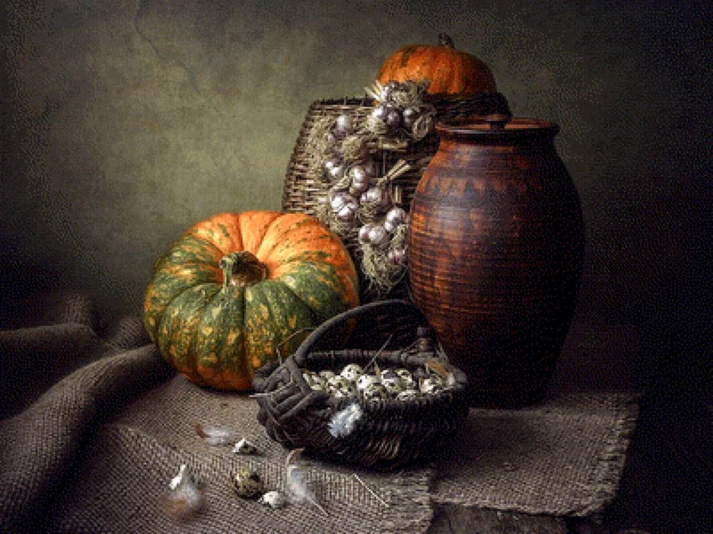 Rembrandt Stillleben mit Kürbis