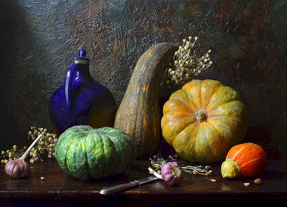 Rembrandt Stillleben mit Kürbis