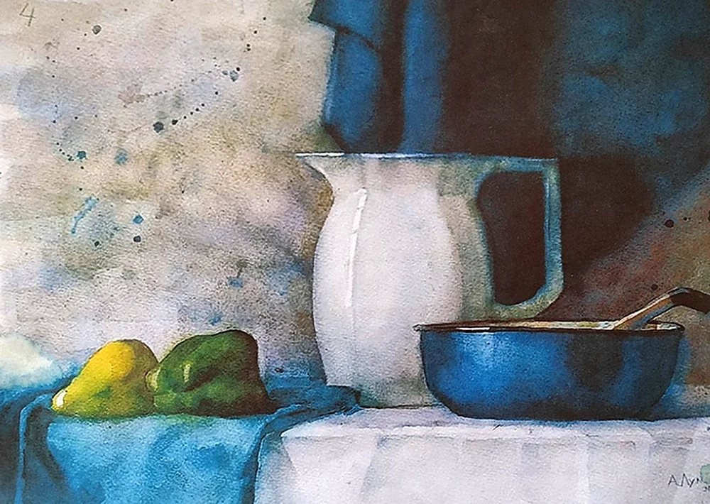 Olga Kharchankova Stilleben Malerei Aquarellieren