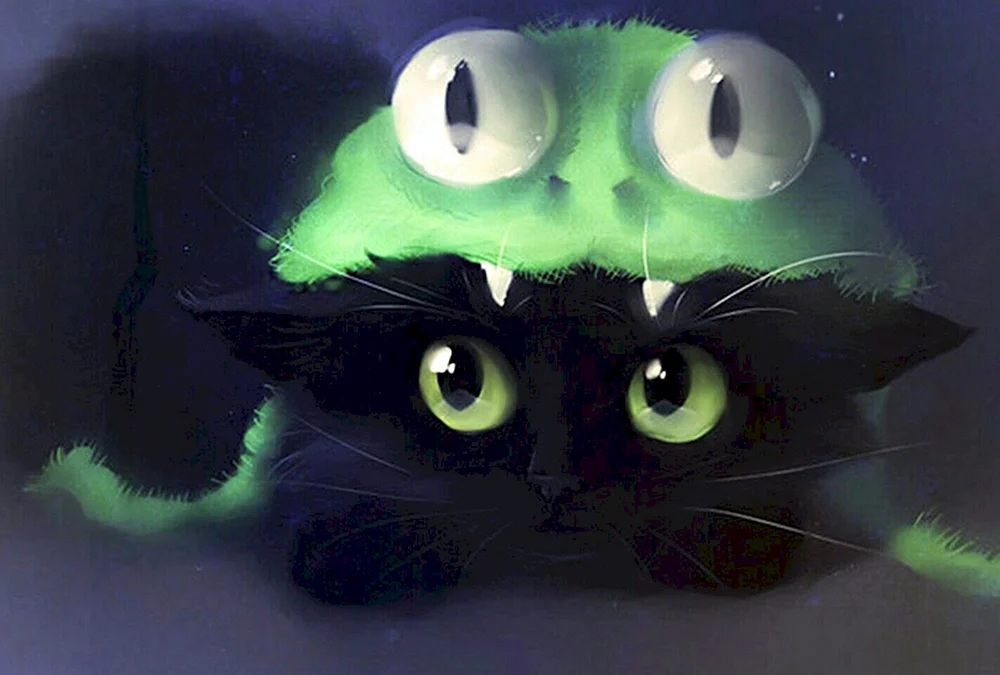 Eine Regenbogenkatze. Katze