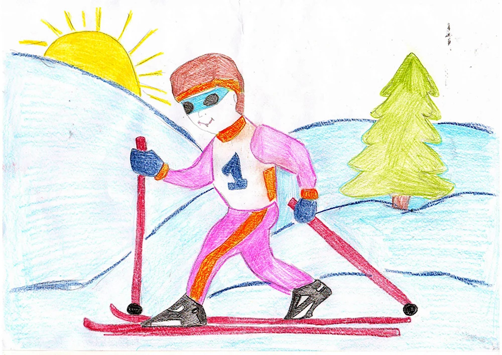 Skifahren ausmalen