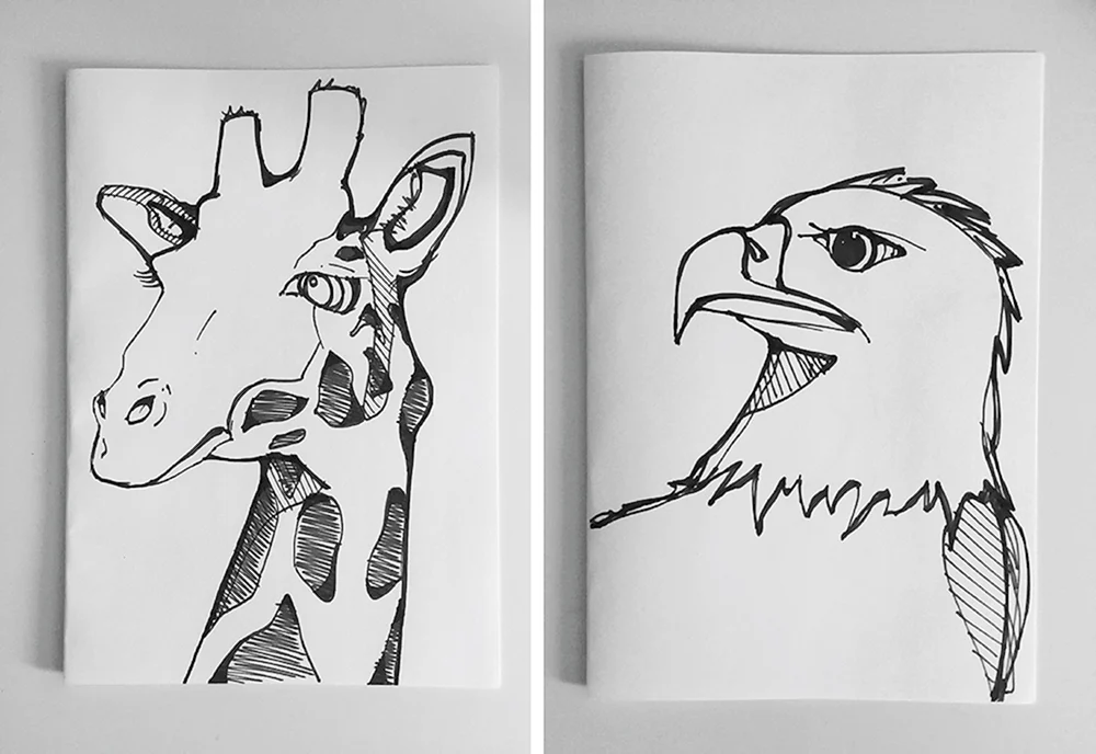 Sketchbook-Kritzeleien Skizzenbuch