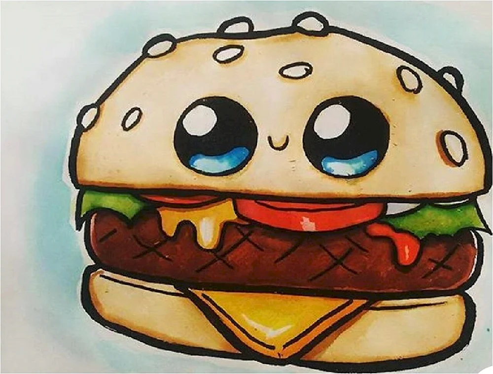 Lebensmittelzeichnungen. einfaches Essen
