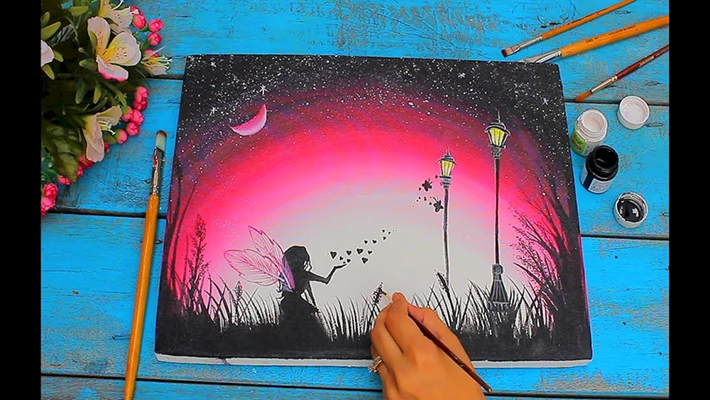 Gouache Malerei