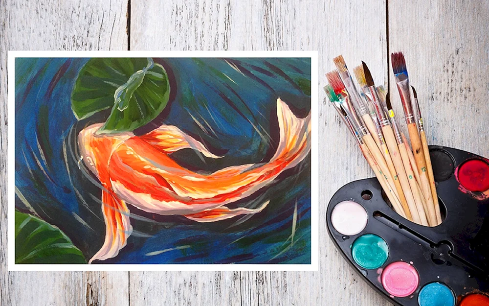 Gouache Zeichnungen