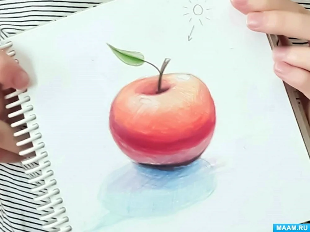 Apfel ausmalen