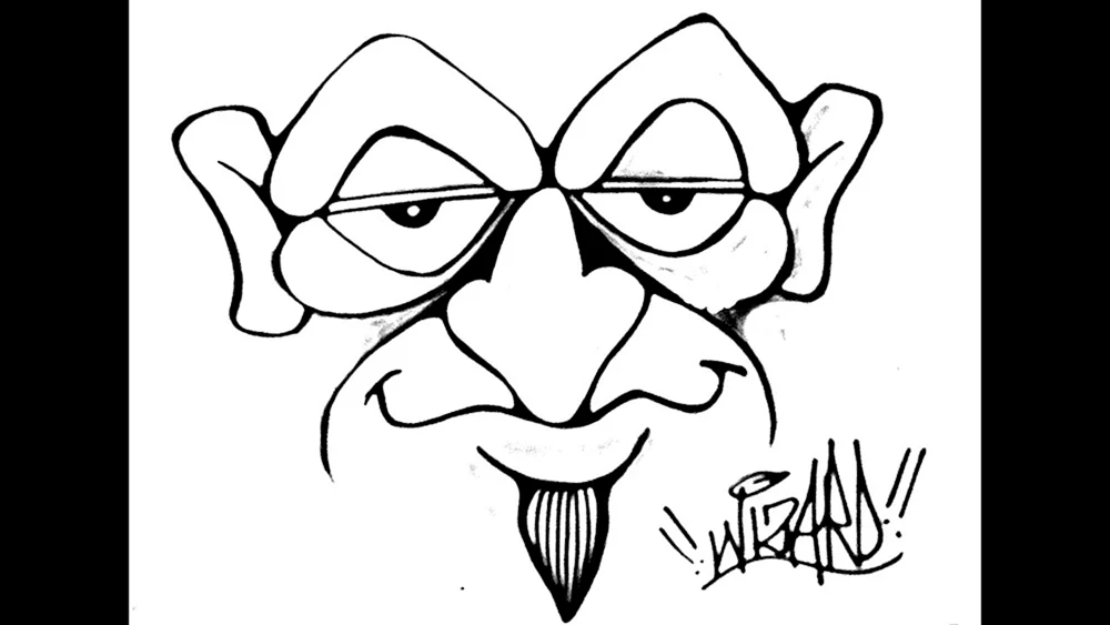 Graffiti-Bleistift-Zeichnungen