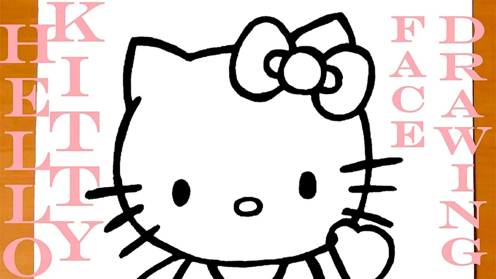 Hello Kitty Zeichnen zum Malen mit Markern