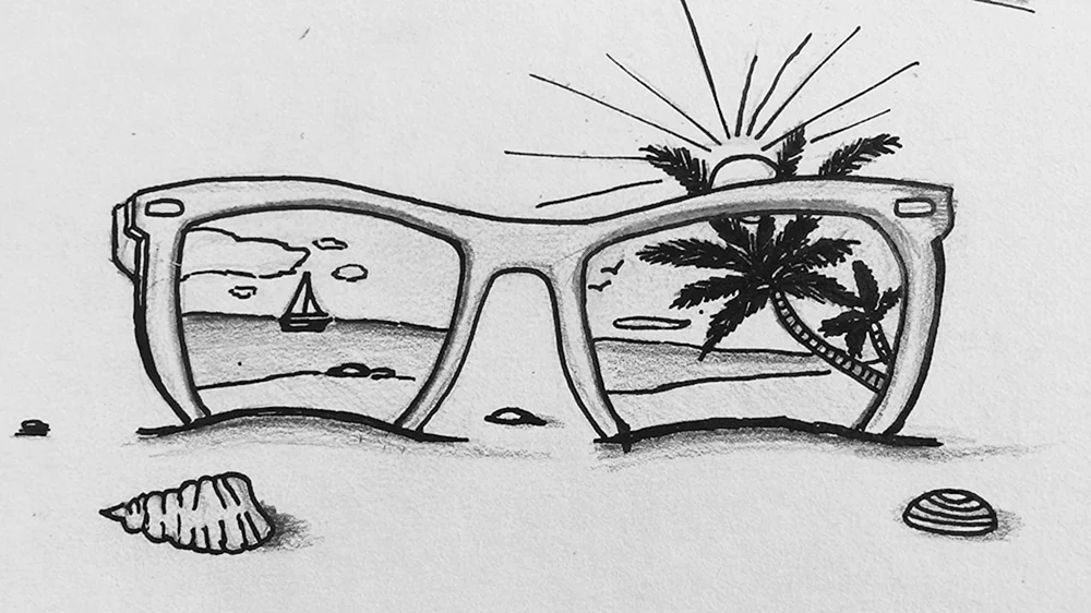 Brille zeichnen Zeichnung