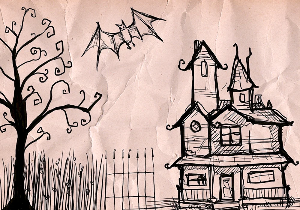 Halloween-Bilder in Bleistift