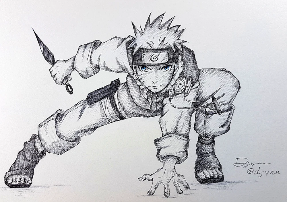 Naruto Bleistiftzeichnung