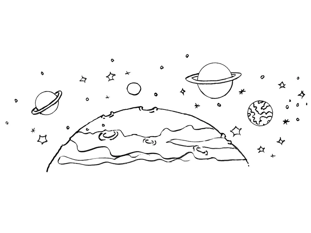 Zeichnungen von Planeten zum Zeichnen