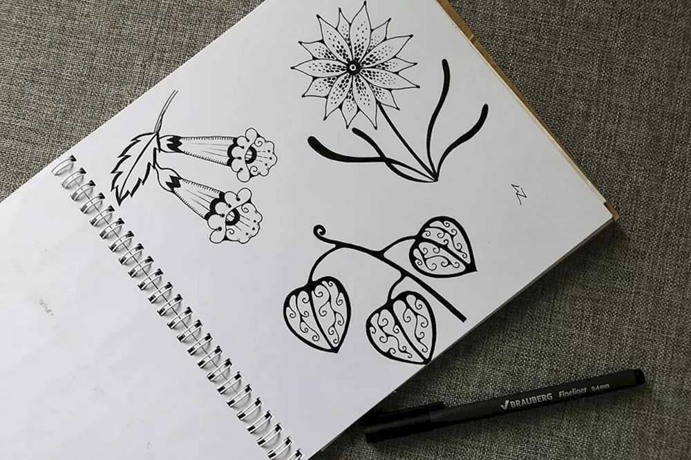 Handzeichnungen für Skizzenbuch