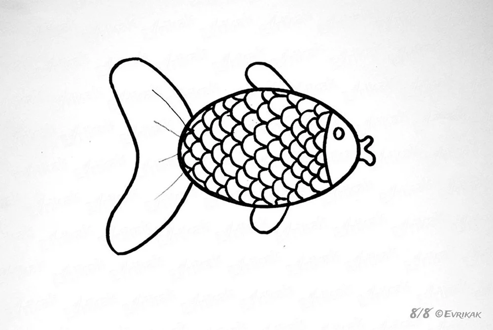 Fischzeichnung zum Ausmalen Fische