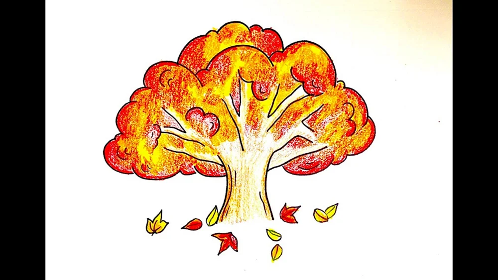 Baum mit Bleistift zeichnen