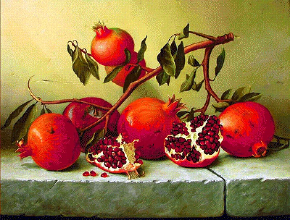 Robert Hubert Stilleben Granatapfel