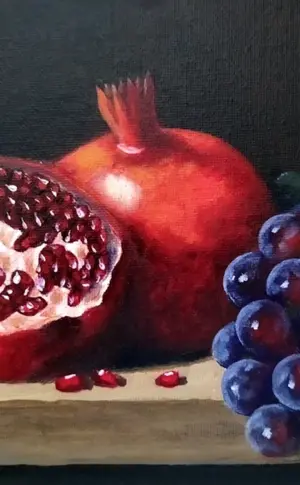 Robert Hubert Stillleben Granatapfel
