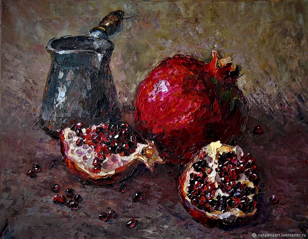 Robert Hubert Stillleben mit Granatäpfeln